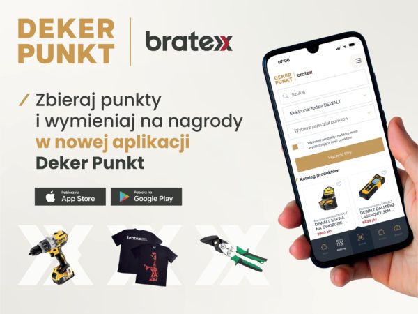 program lojalnościowy Bratex Deker Punkt, aplikacja dla dekarzy