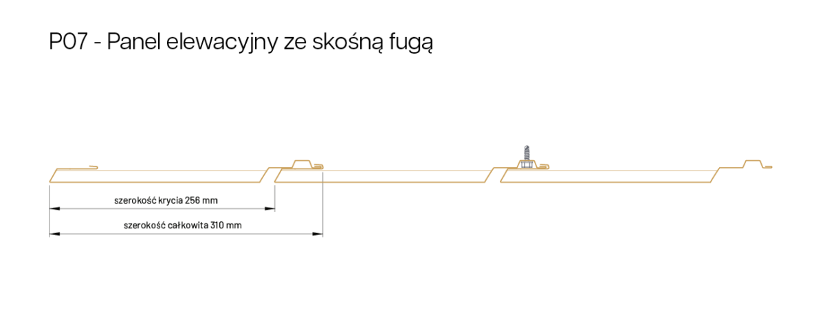P07 - Panel elewacyjny ze skośną fugą